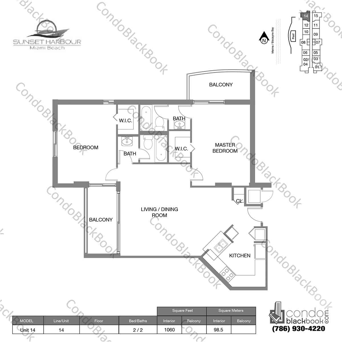 Sunset Harbour Unit 814 Condo in South Beach Miami Beach Condos