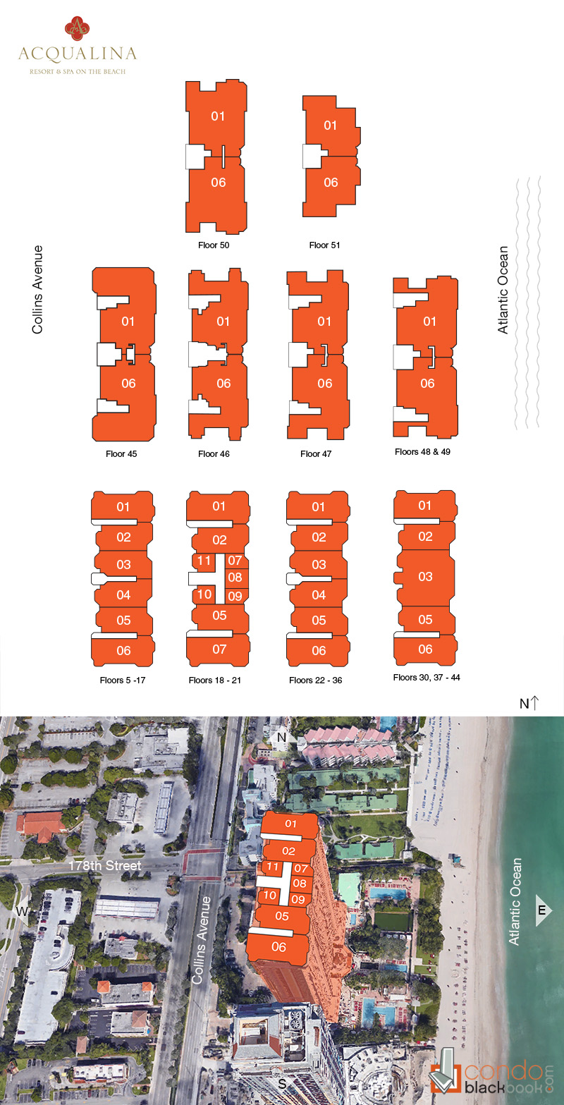 Acqualina Floor Plans