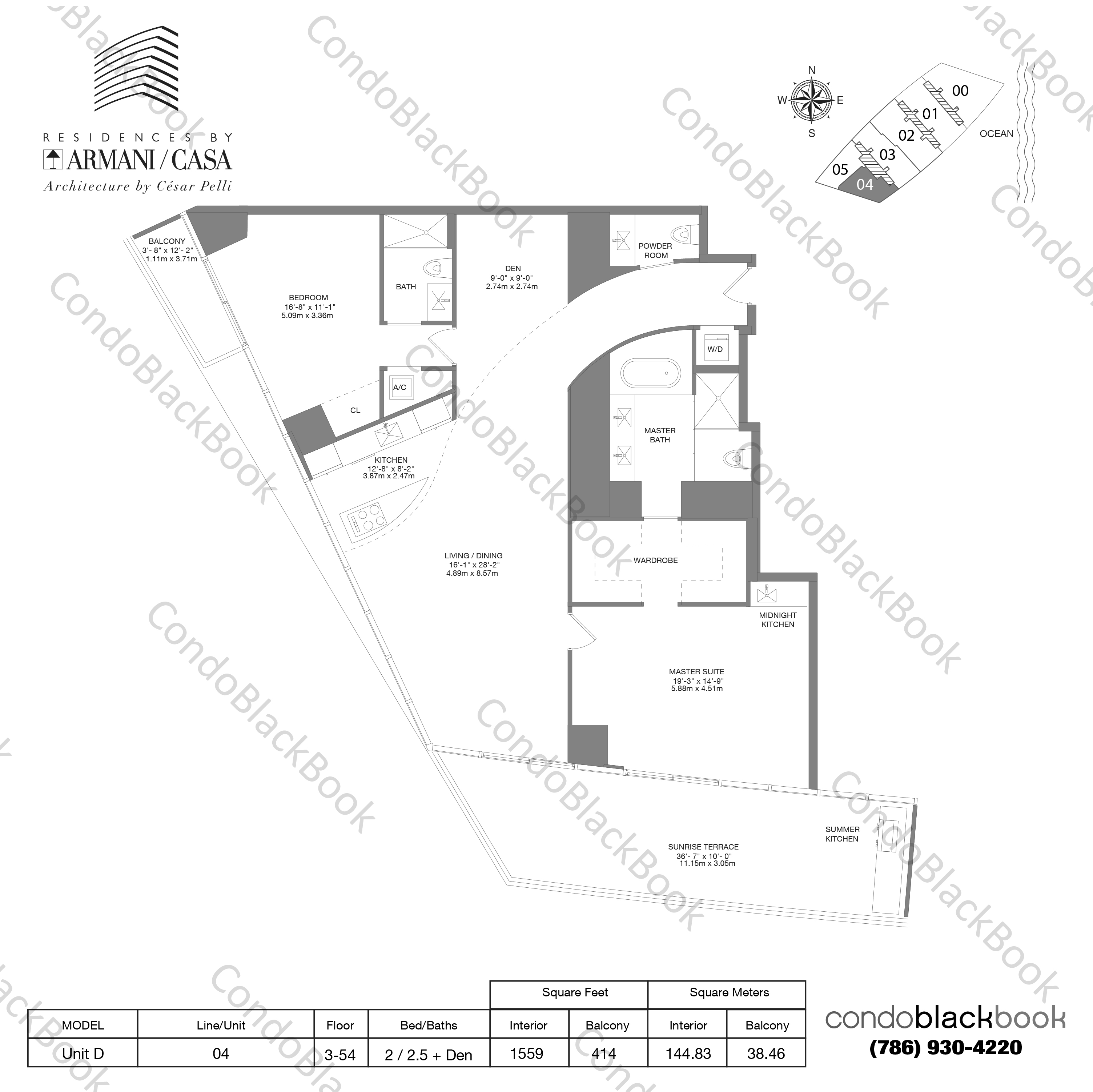 Residences by Armani Casa Unit 2804 Condo for Rent in Sunny Isles