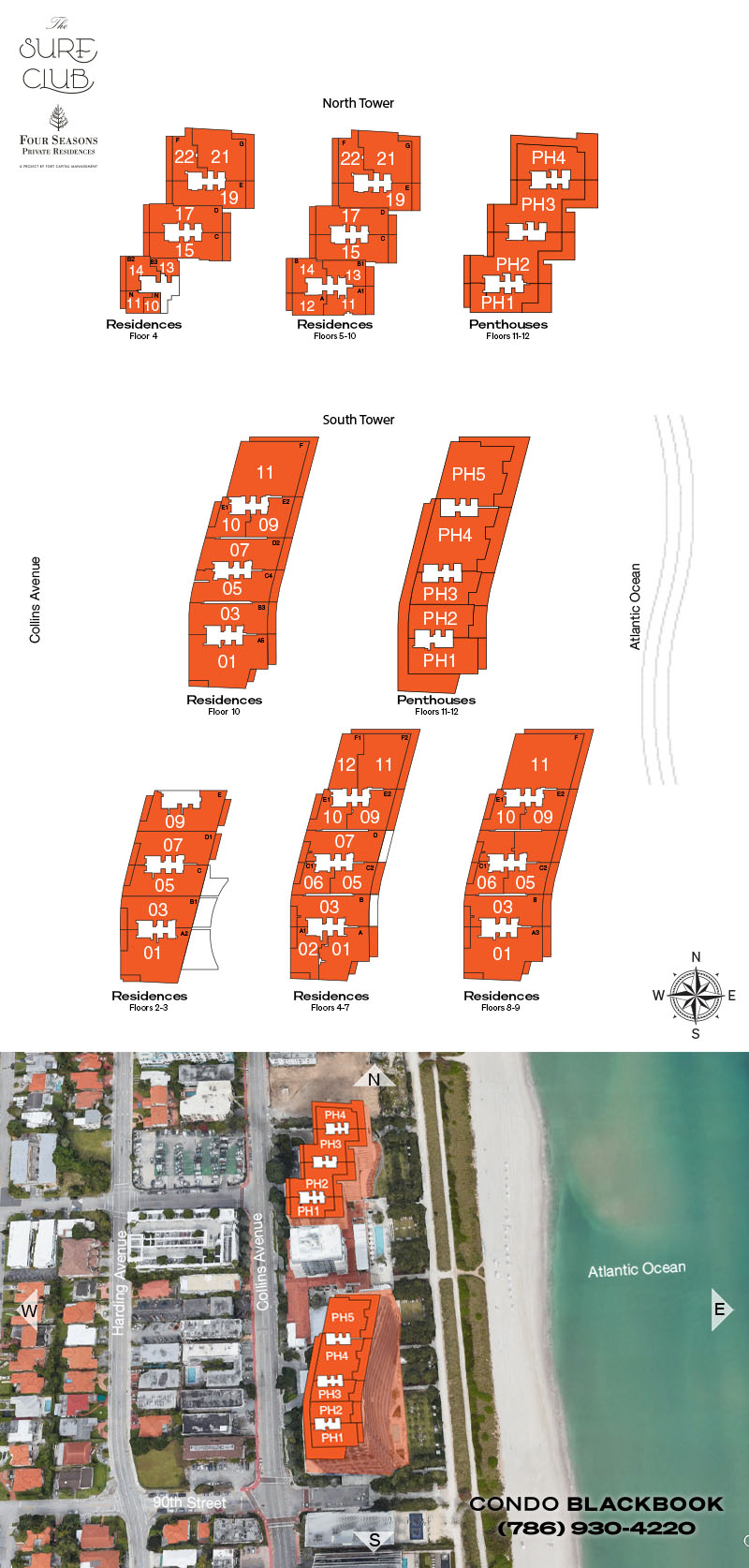 The Surf Club Four Seasons Hotel And Residences Floor Plans
