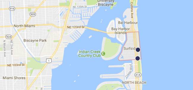 Surfside Miami Beach Map