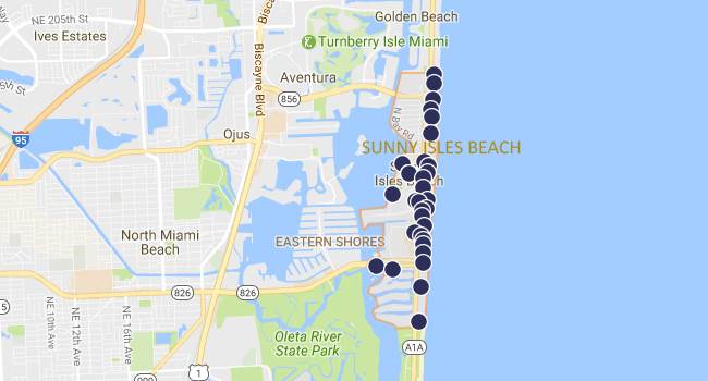 Sunny Isles Beach Map