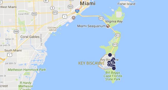 Key Biscayne Map