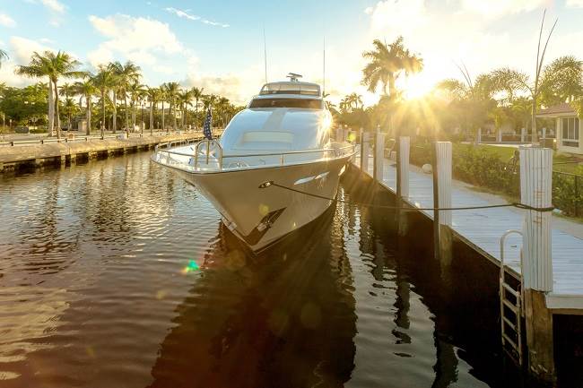 Miami Fort Lauderdale canal yacht