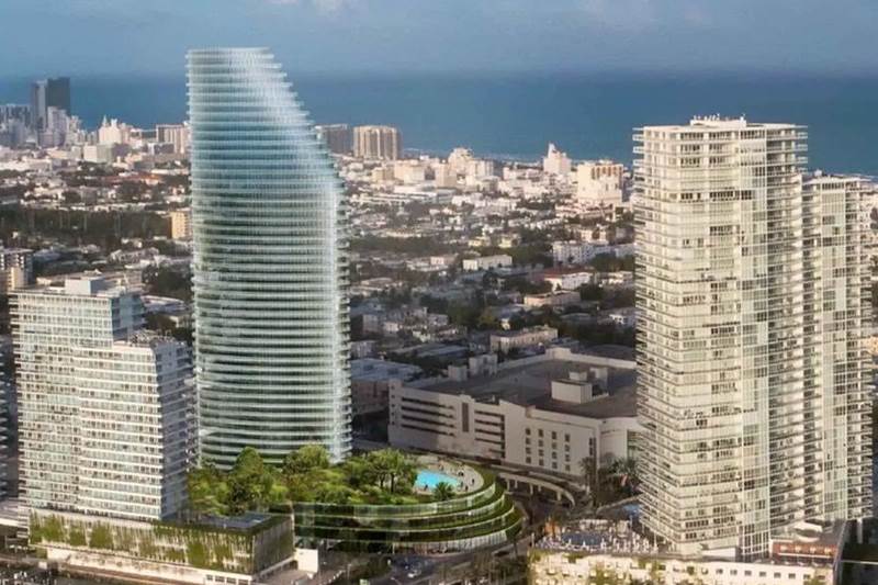 44-story condo tower - South Beach