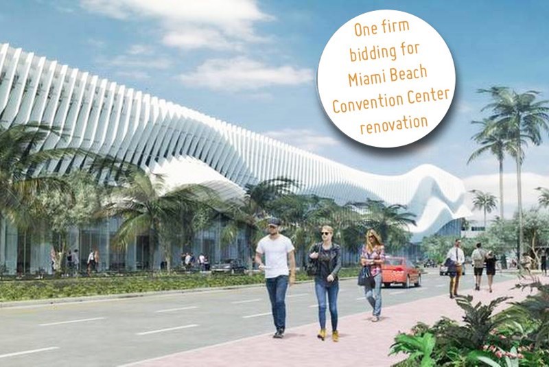 Lone Bidder Once Again Bids for Renovation of Miami Beach Convention Center