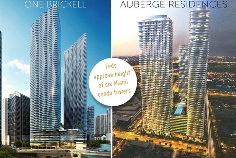 FAA Approves Heights Of Six Towers At One Brickell, Auberge Residences