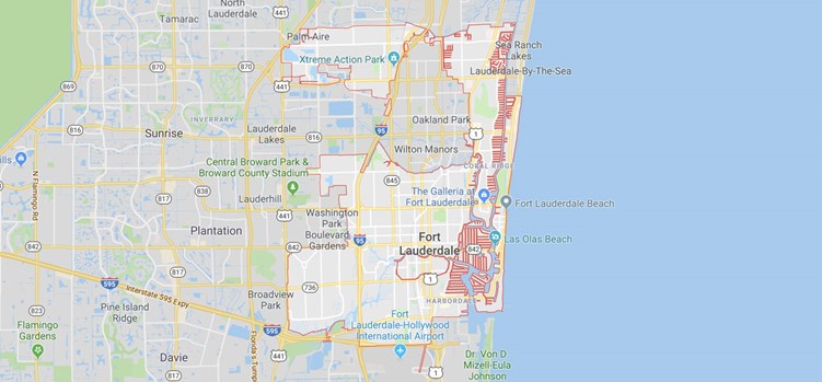 map of fort lauderdale neighborhoods - maps for you