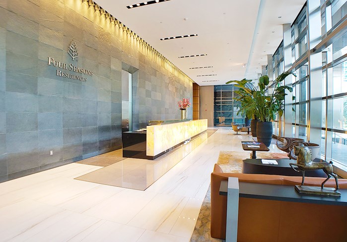 Four Seasons Residences lobby entry