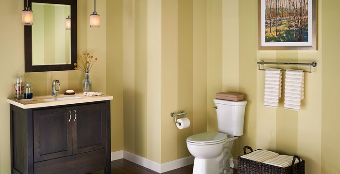 Modern bathroom with green palette