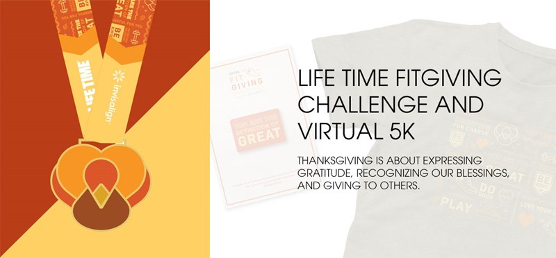 Life Time FitGiving Challenge and Virtual 5K: November 1-26