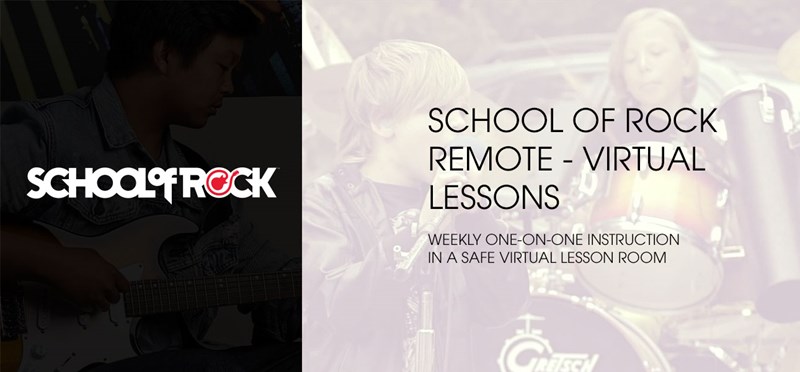 School of Rock Remote - Virtual Lessons: Through November and December