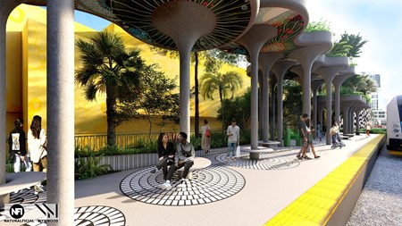 NEW RENDERINGS OF THE PROPOSED WYNWOOD TRAIN STATION: RELATED GROUP IS NOW LOBBYING FOR IT