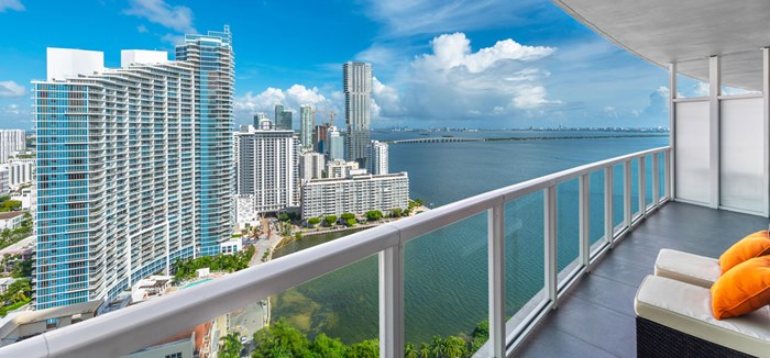 Ocean view from balcony
