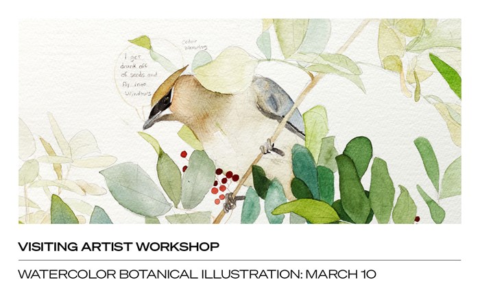 Visiting Artist Workshop - Watercolor Botanical Illustration: March 10