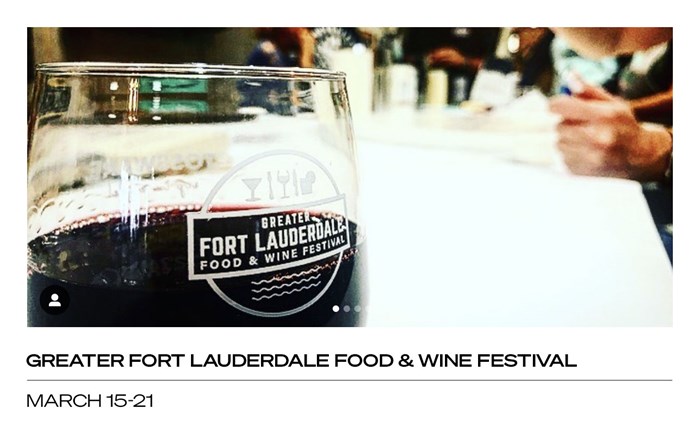 Greater Fort Lauderdale Food & Wine Festival: March 15-21