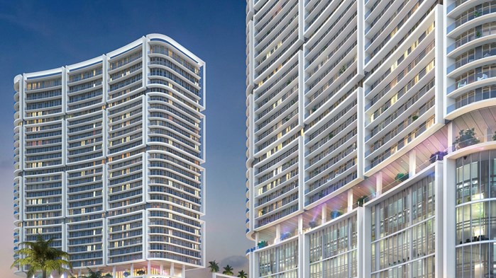 Twin 35-story Towers by BTI Partners – Hollywood