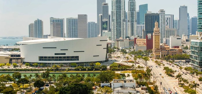 Brickell with view of AA arena