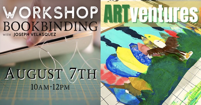 Book Binding Workshop + ARTventures Pop-up: August 7 & 14