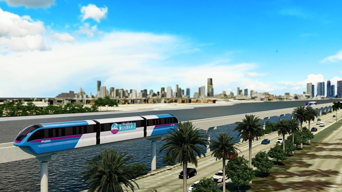 Proposed monorail connecting Miami Beach and Mainland Miami