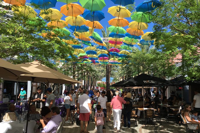 Umbrella Sky Art Installation Coral Gables Florida