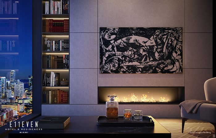 E11EVENResidences - Living Room (Rendering)