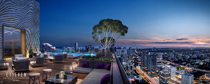 E11EVENResidences - Lounge/Bar Deck (rendering)