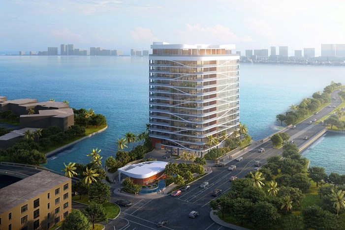 Related Group Proposes Waterfront Icon Residences in North Miami’s Keystone Point - Artist Rendering