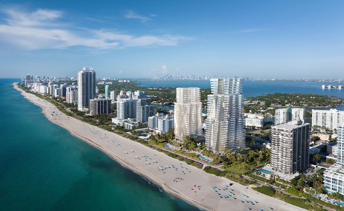 Frank Gehry-designed twin-tower project at the Deauville property