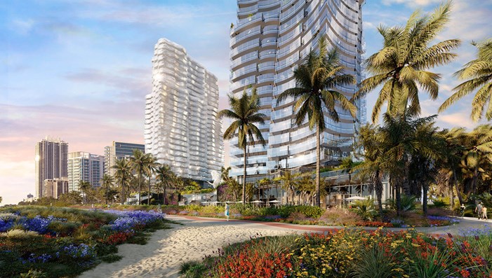Frank Gehry-designed twin-tower project at the Deauville property