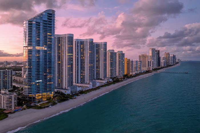 Sunny Isles at sunset