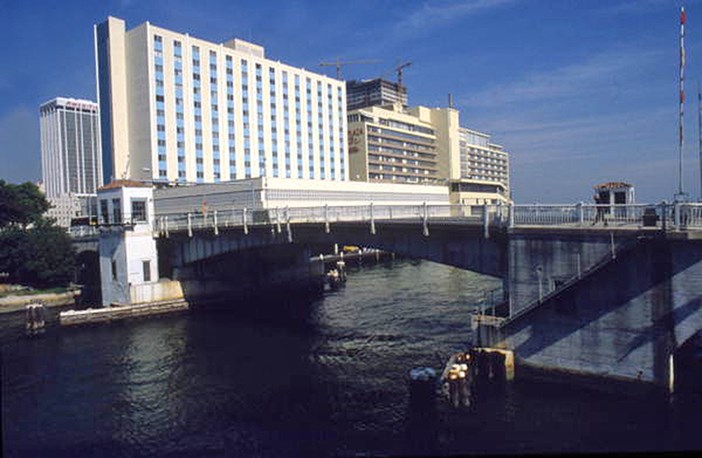 Brickell Ave. bridge in Miami.